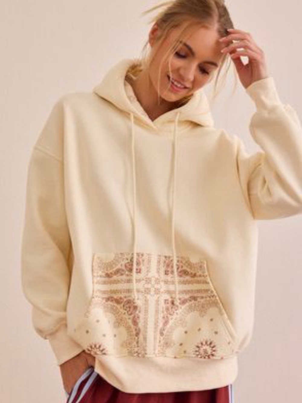 Altered State Cream Bandana Hooded Sweatshirt